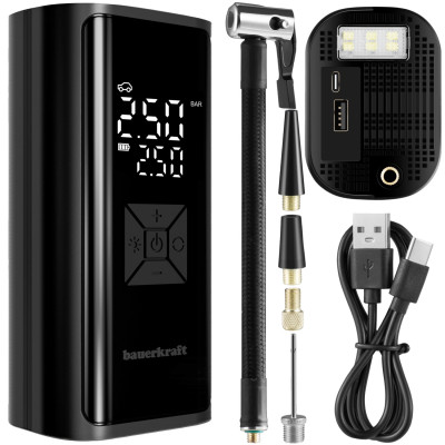 Elektrická pumpa na bicykel - 6000mAh LED baterka