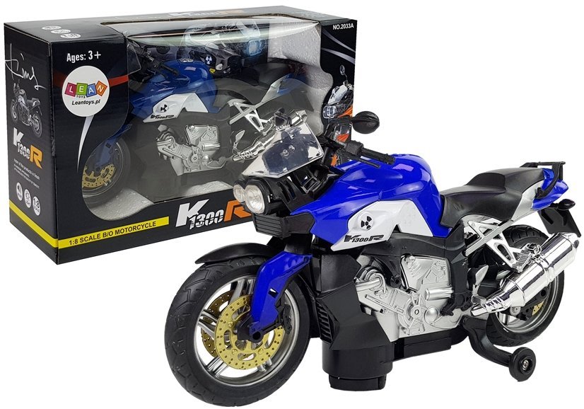 Motocykel na batérie - modrý