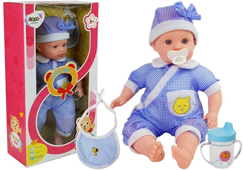 LEAN TOYS Bábika 45 cm - modrá