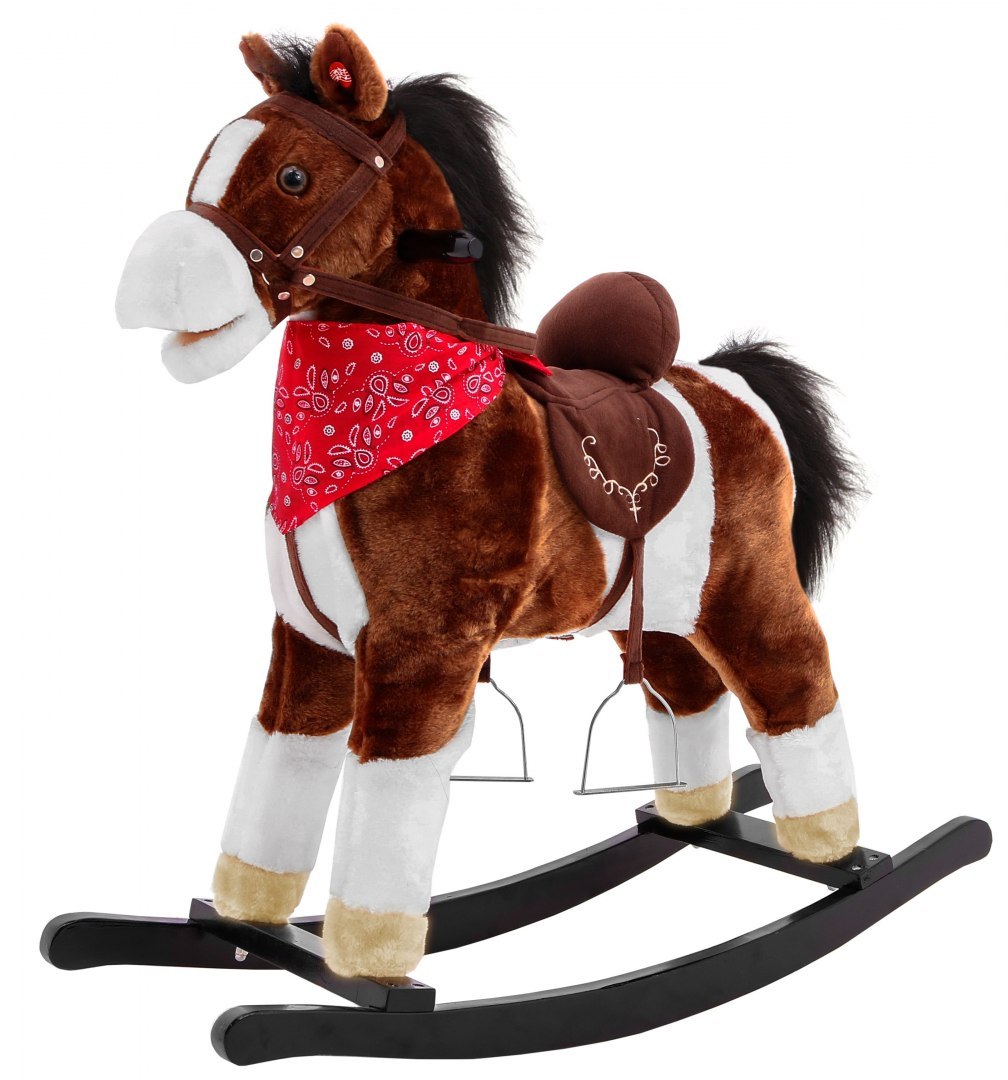 RAMIZ Hojdací koník Pony 74 cm - tmavo-hnedý