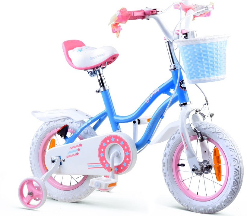 Detský bicykel 12" RoyalBaby Star Girl RB-12G-1 bielo-modrý