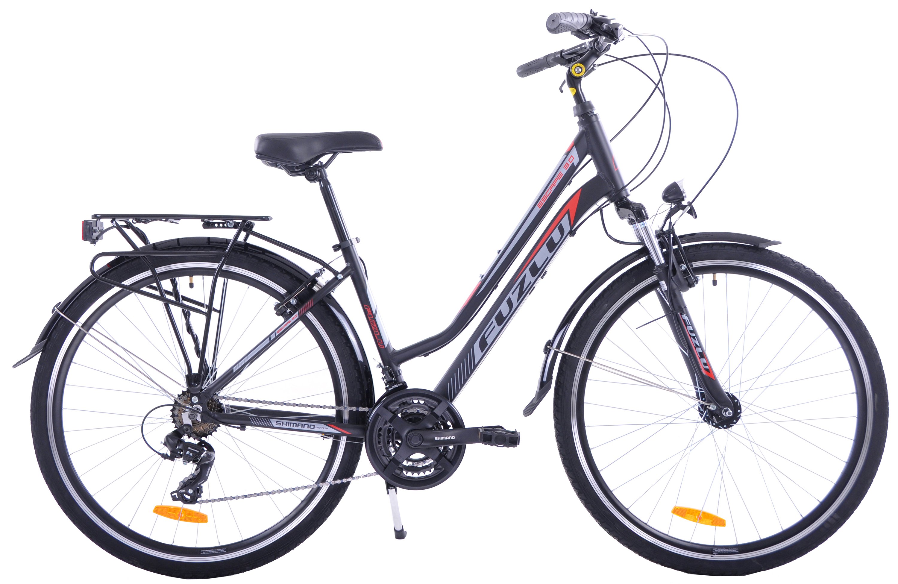Fuzlu Trekingový bicykel Dámsky Escape 3.0 Čierny 28&quot; 17&quot; 2021