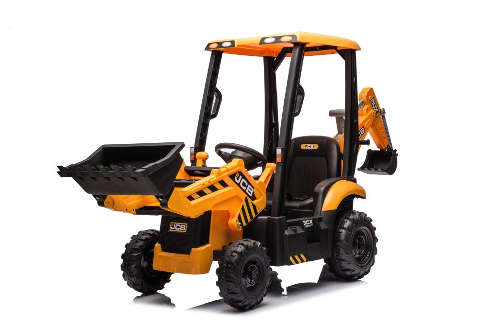 LEAN CARS Elektrický traktor JCB BDM-0960A - žltý - 2x45W- 12V10Ah - 2025
