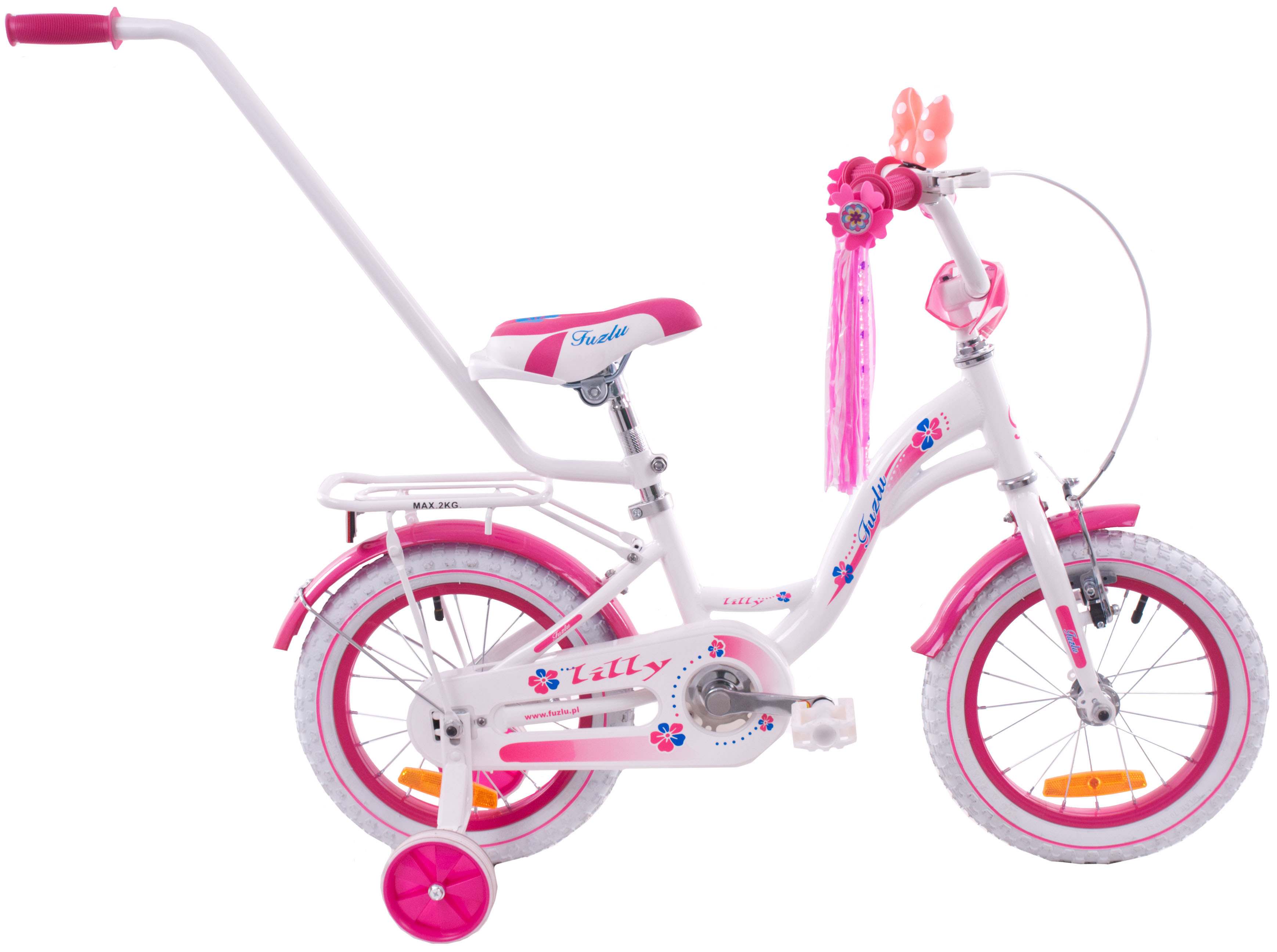 Fuzlu Detský bicykel Thor bielo ružový 14" 10" 2026