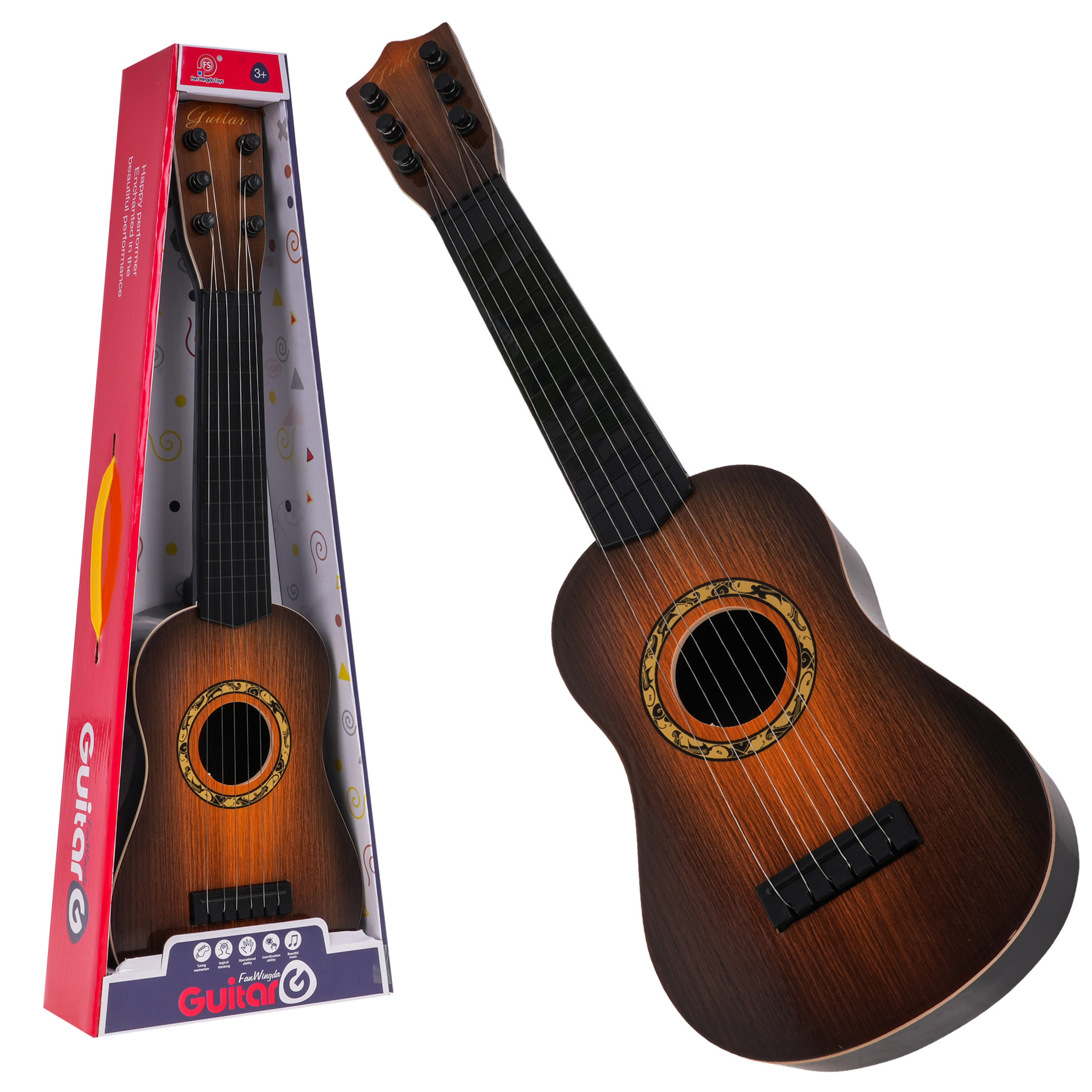 Ramiz Detská klasická Gitara – tmavohnedá