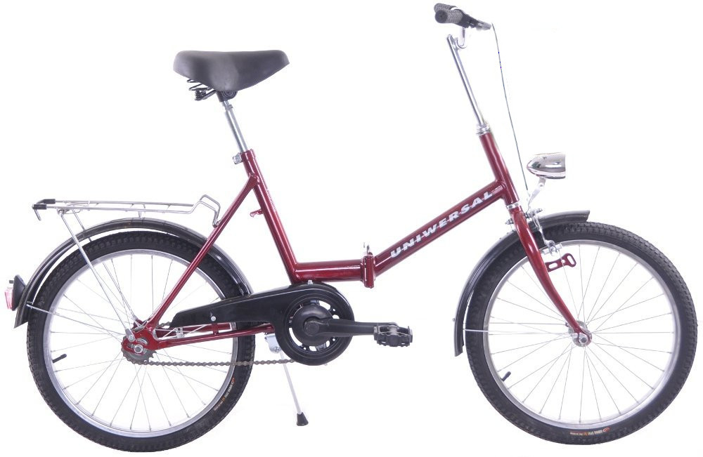 Fuzlu Retro skladací bicykel 20'' Universal / Universe 1 prevodový 15&quot; bordová 2025