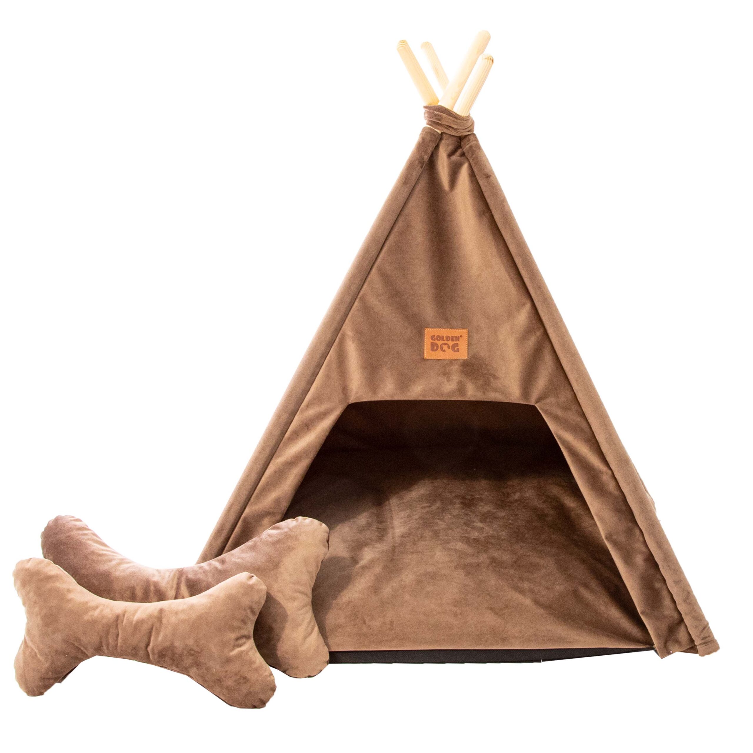 Golden Dog TeePee stan Golden dog 75 x 75 x 90 cm - capuccino