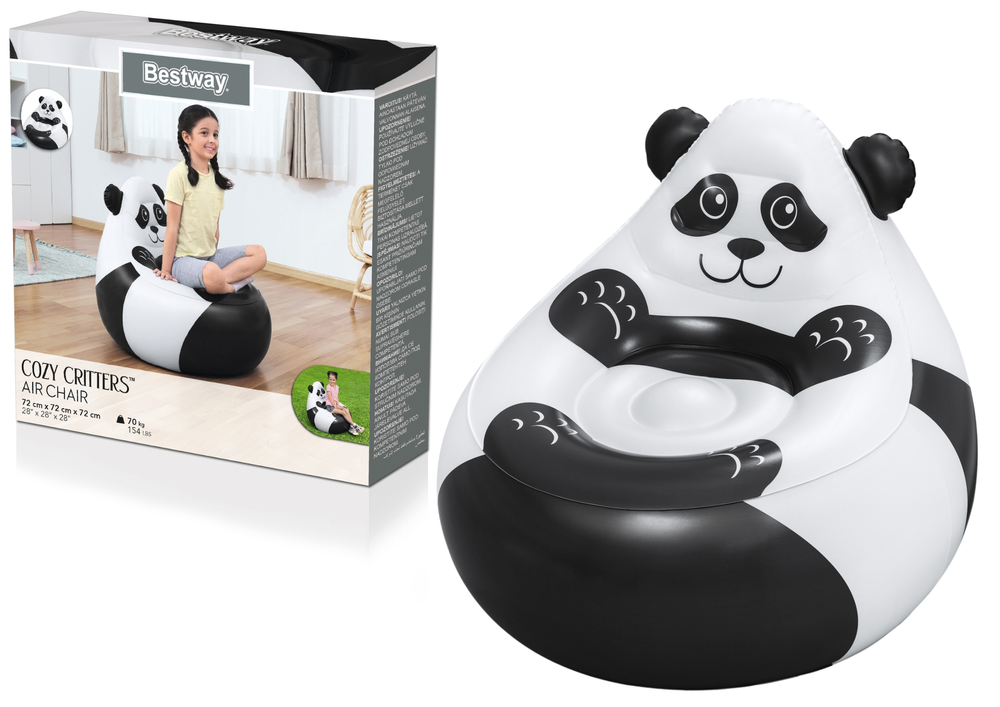 Lean Toys Bestway nafukovacie kreslo - Panda 75116
