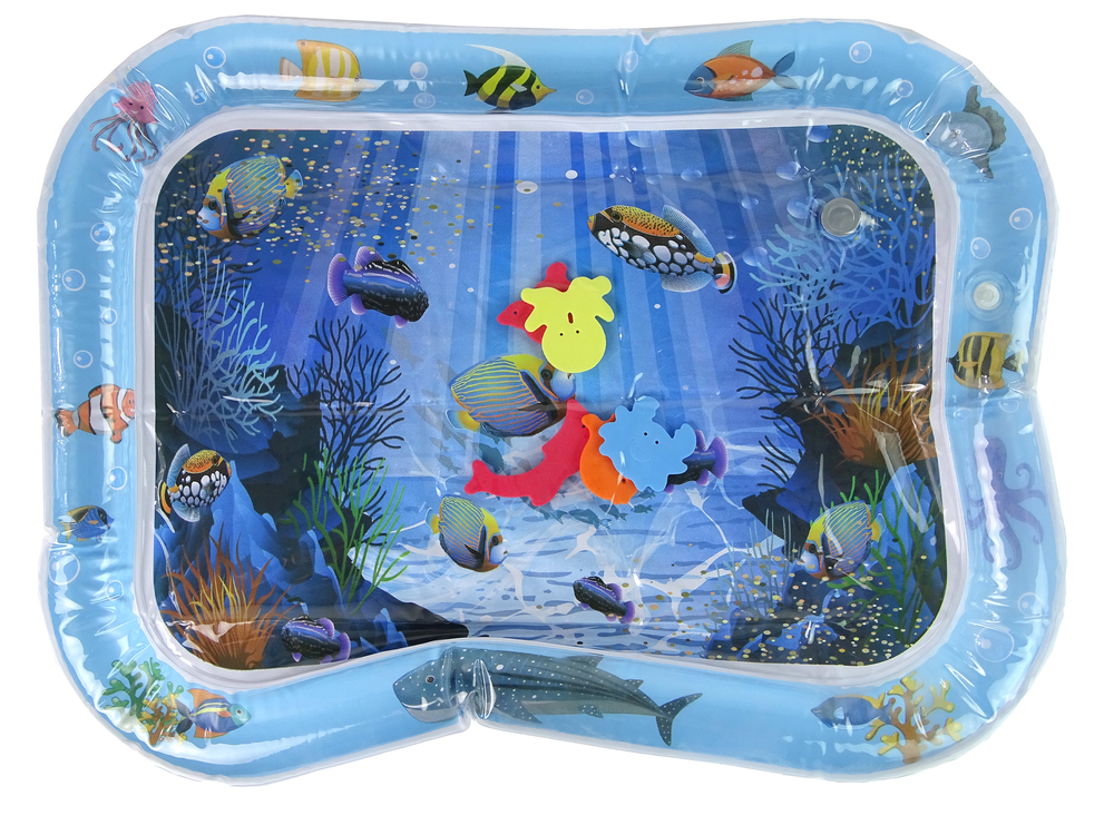 Lean Toys Nafukovacia vodná podložka pre bábätká – morské zvieratká