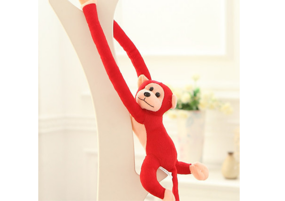 Lean Toys Plyšová hračka – Opica 60 cm, červená