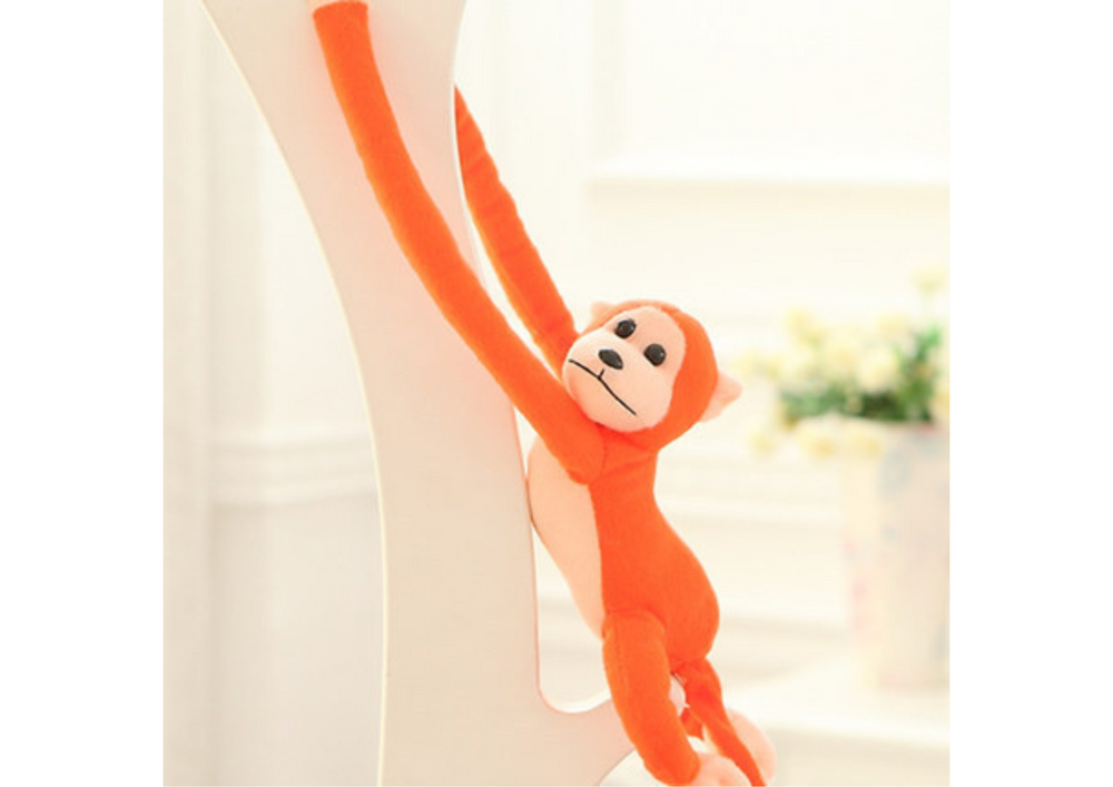 Lean Toys Plyšová hračka – Opica 60 cm, oranžová