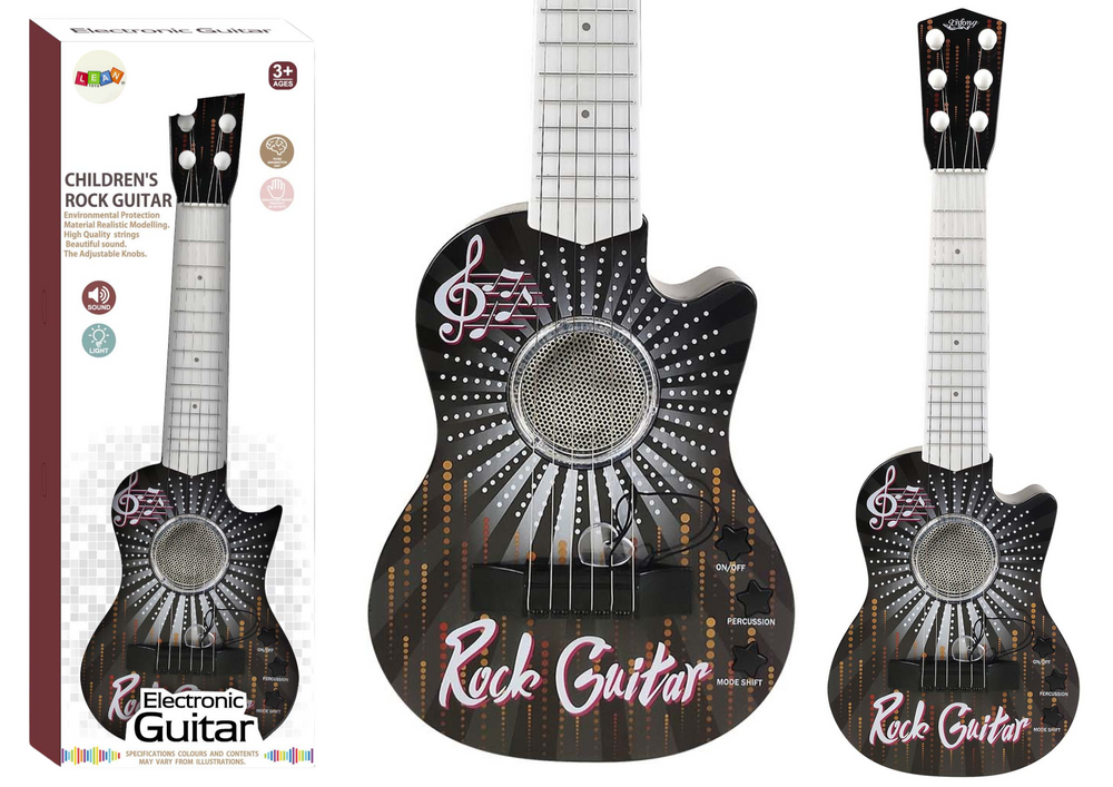 LEAN TOYS Elektrická detská gitara, svetelné efekty