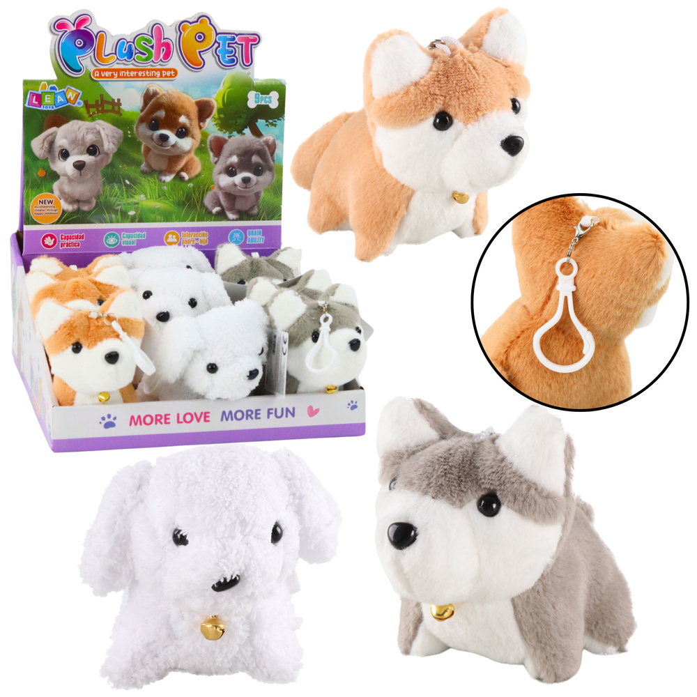 LEAN TOYS Kľúčenka- plyšový psík