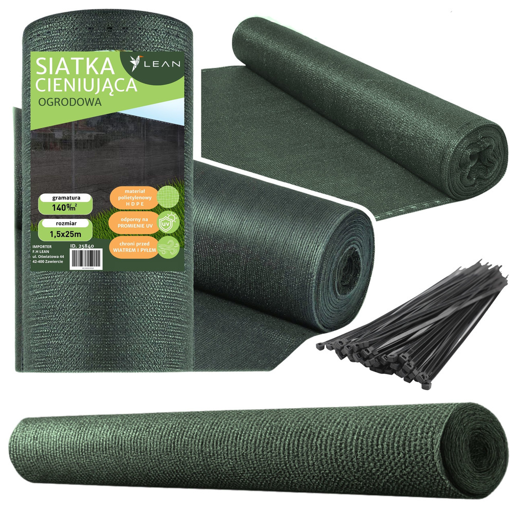 Lean Tieniaca maskovacia sieť 1,5 x 25m - zelená