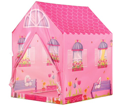 Detský stan v tvare domčeka - ružový