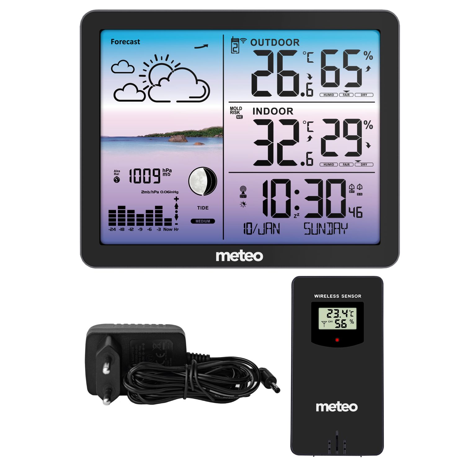 METEO Meteostanica METEO SP107, čierna